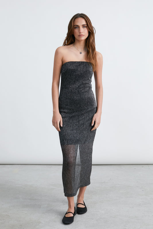 Kleid in Silber