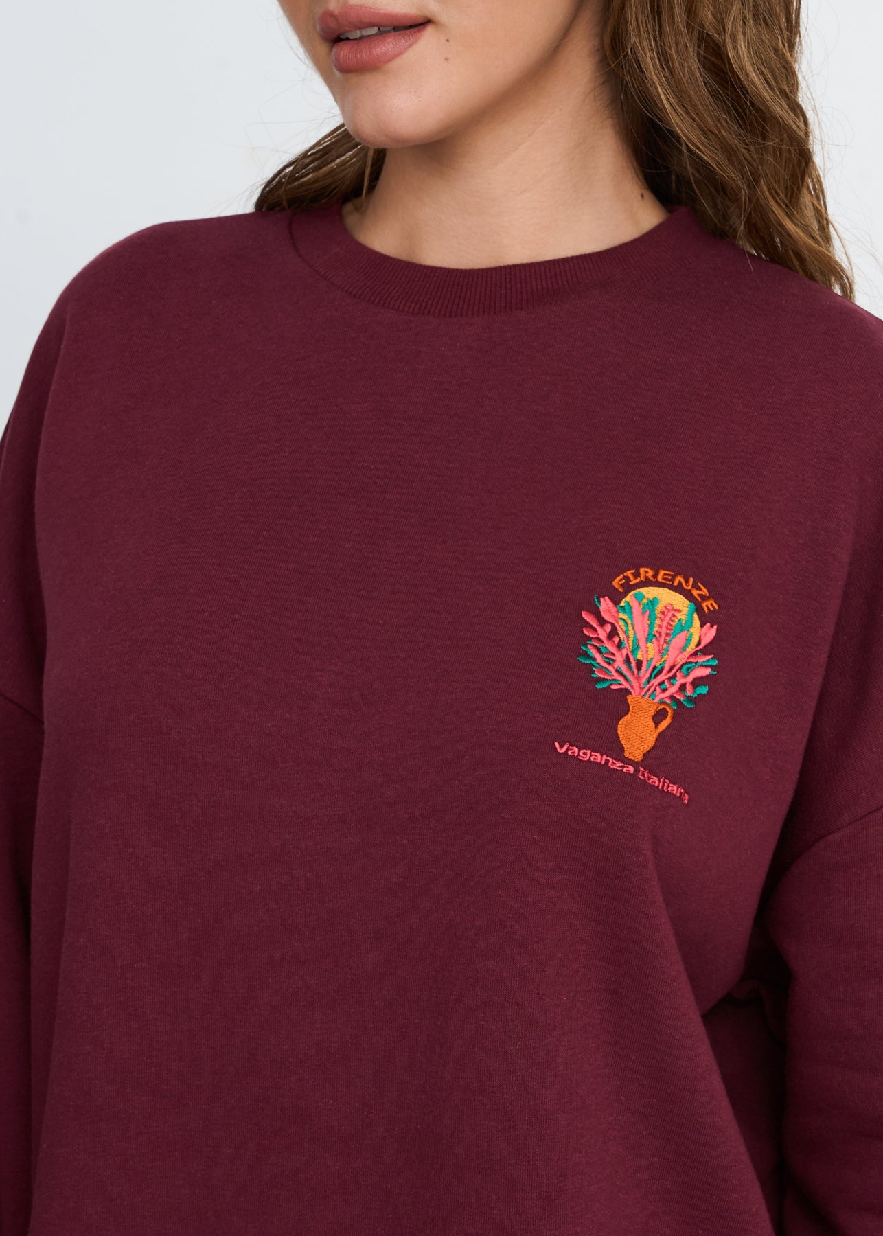 Sweatshirt mit Stickerei