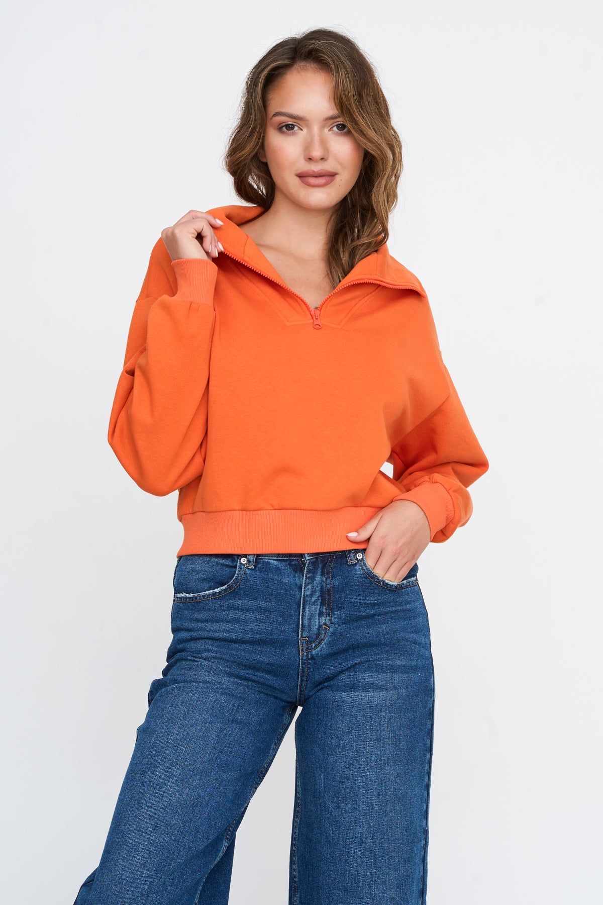 Sweatshirt in Orange