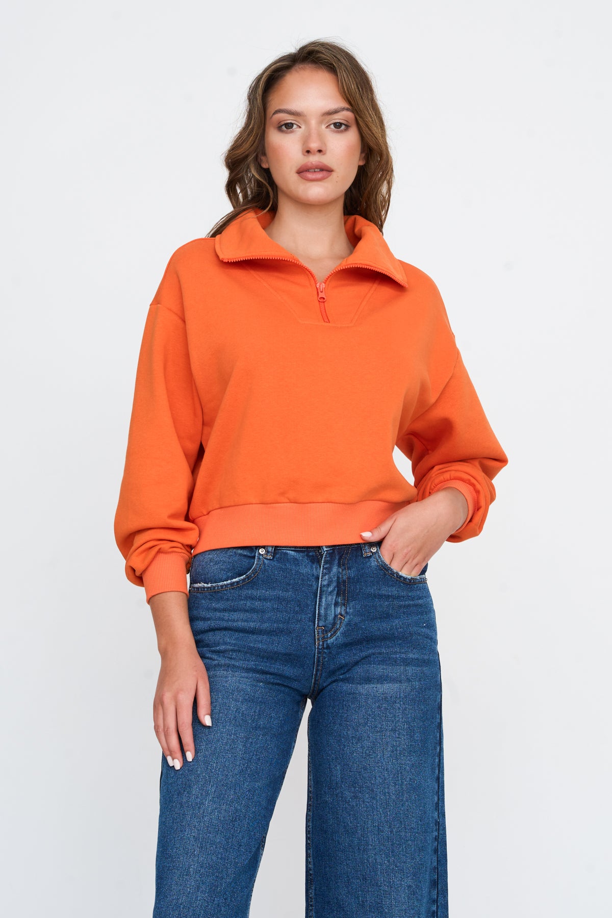 Sweatshirt in Orange