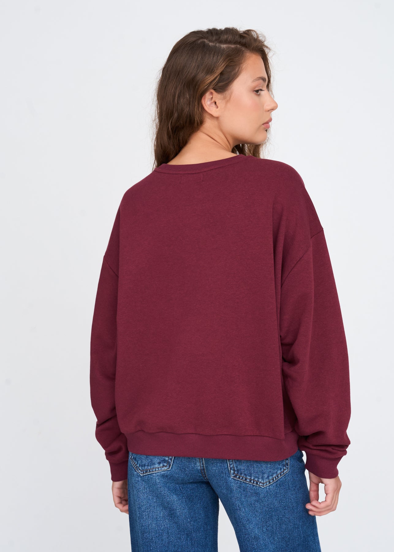 Sweatshirt in Bordeaux